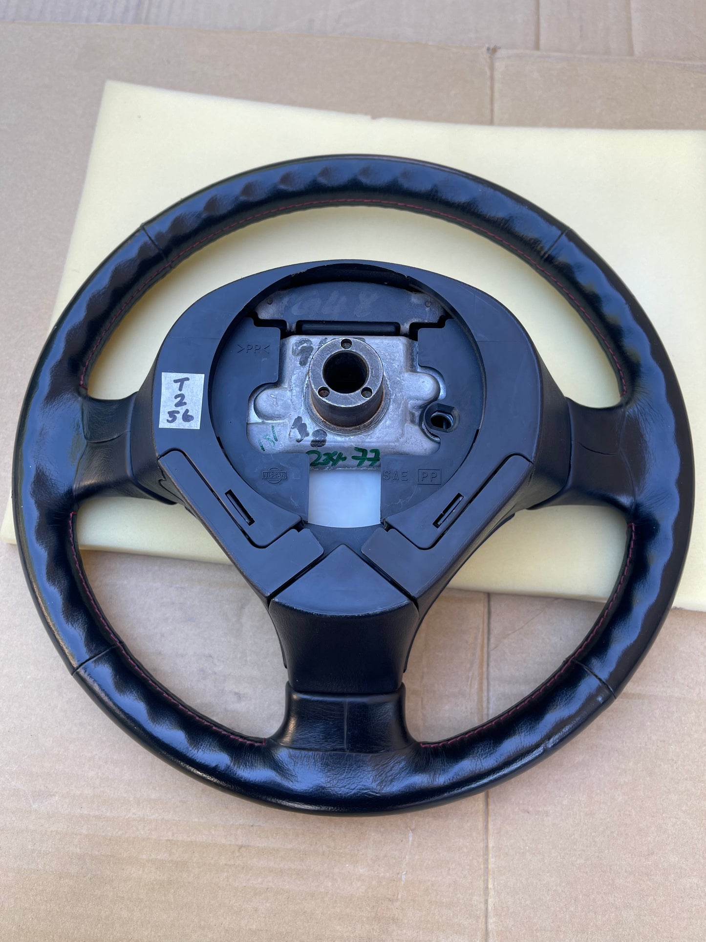R34 RED STICH MANUAL STEERING WHEEL