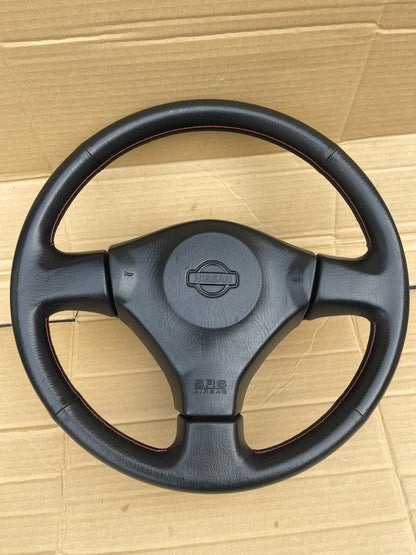 R34 RED STICH STEERING WHEEL