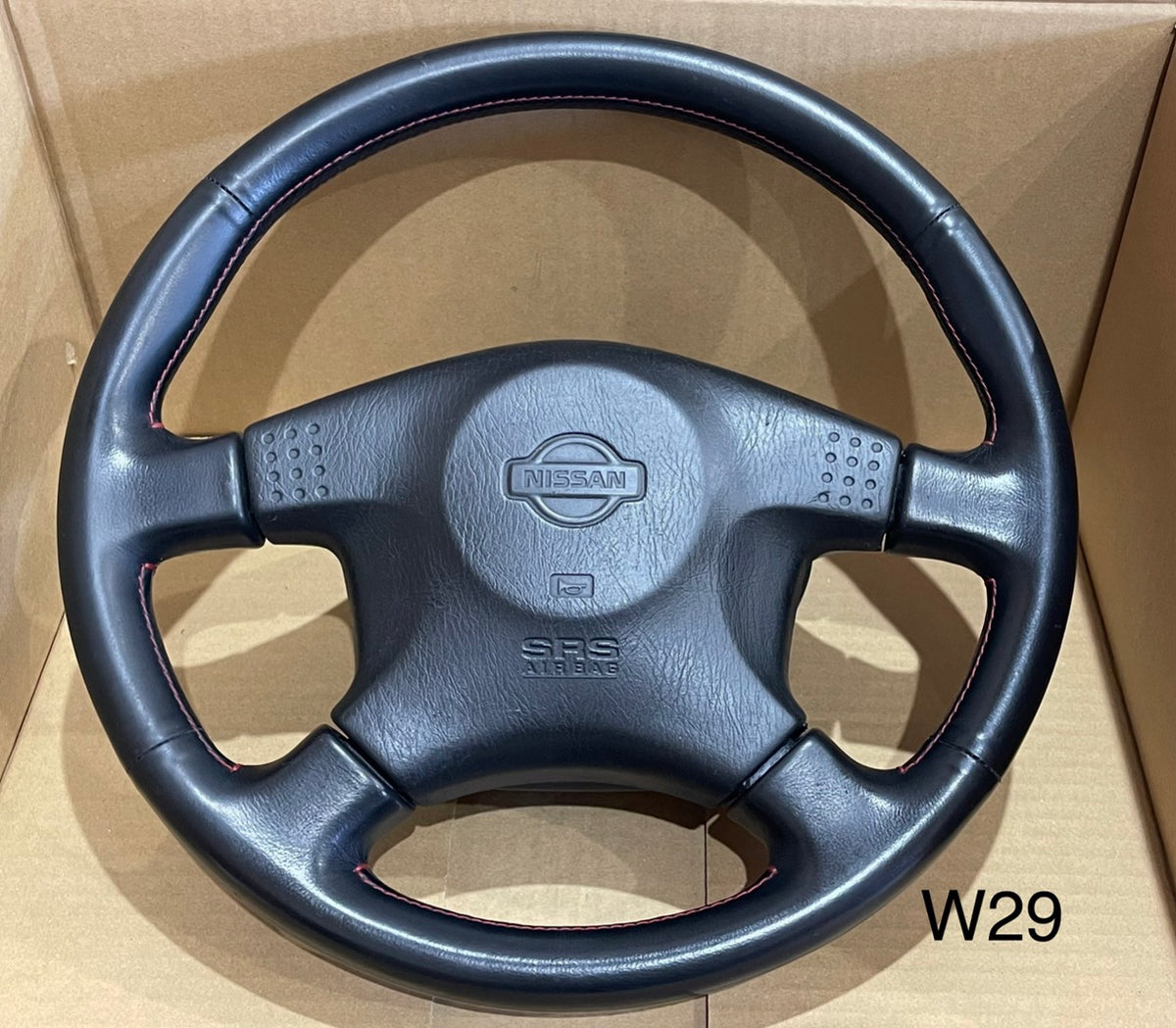 Nissan Skyline R33 GTR Red Stitching Steering wheel (W29)