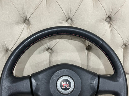 R34 GTR RED STICH STEERING WHEEL
