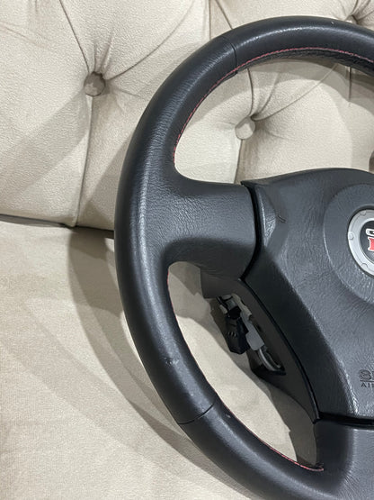 R34 GTR RED STICH STEERING WHEEL