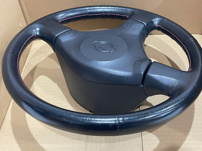 NISSAN SKYLINE R34 GTR GTT RED STICH STEERING WHEEL (W23)