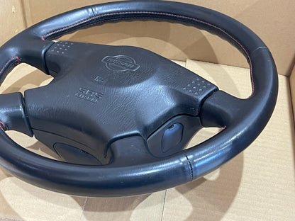 Nissan Skyline R33 GTR Red Stitching Steering wheel (W29)