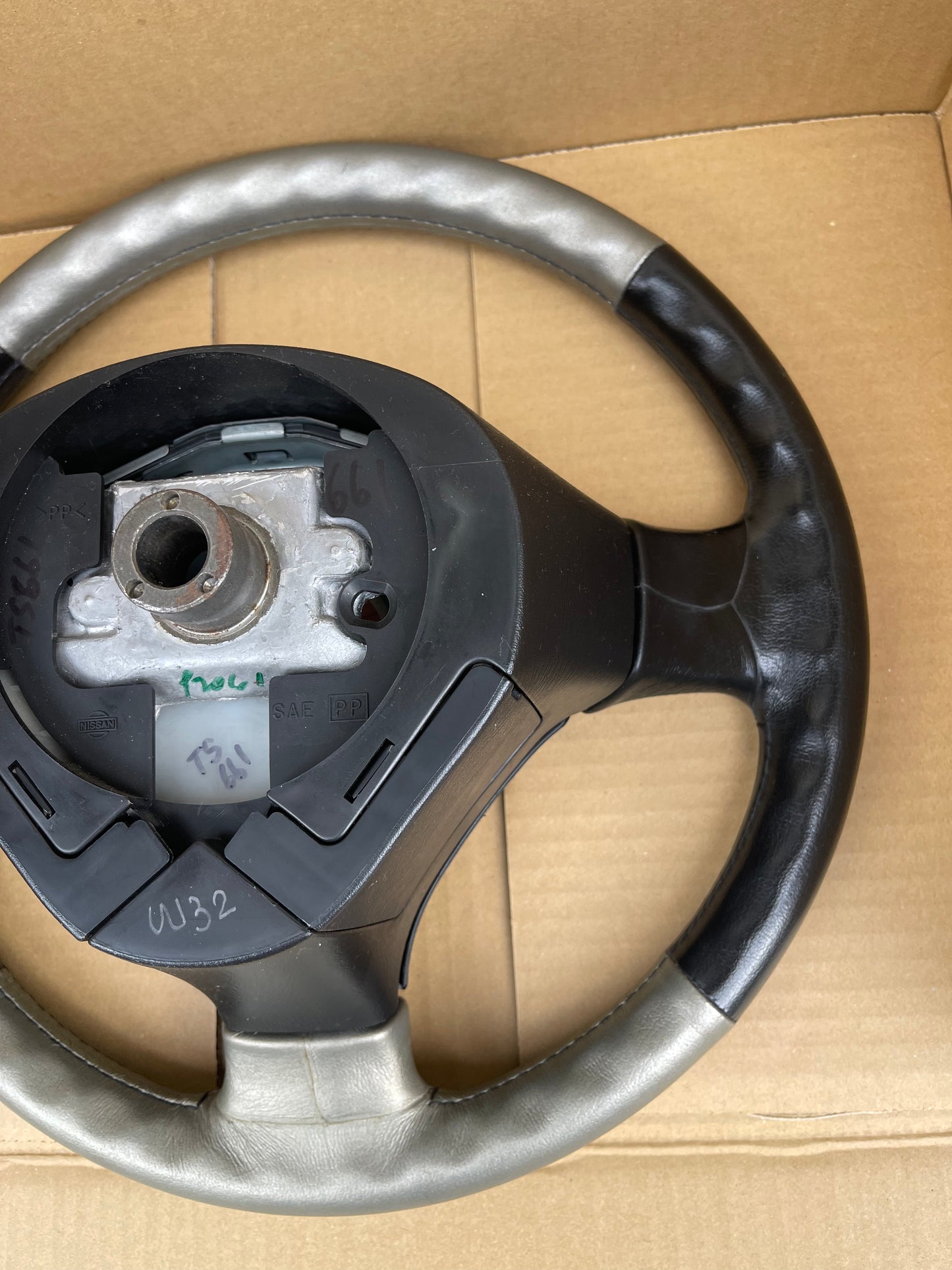 Nissan Skyline R34 GTR Red Stitching GTT Series 2 Manual Steering Wheel (W32